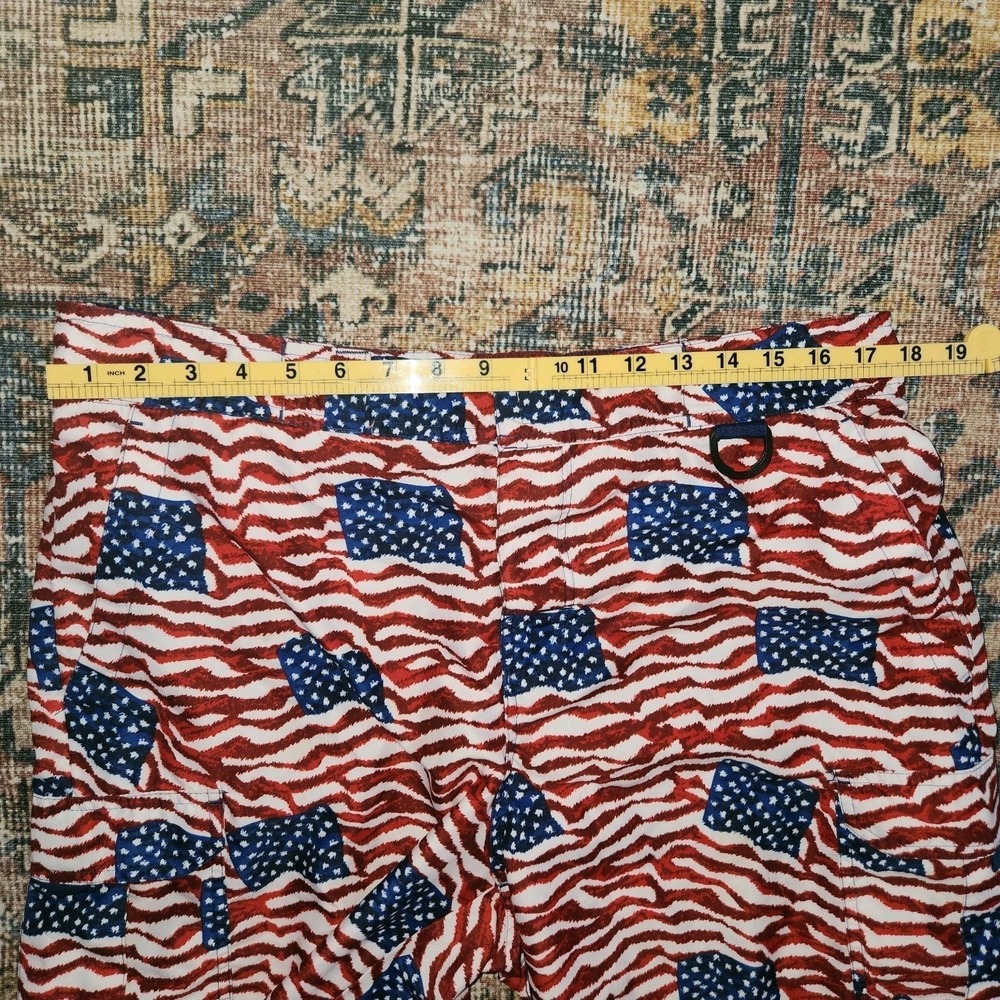 Cabela's‎ Mens L Red Blue American Flag Patriotic Cargo Board Short Swim Trunk L - Picture 4 of 7